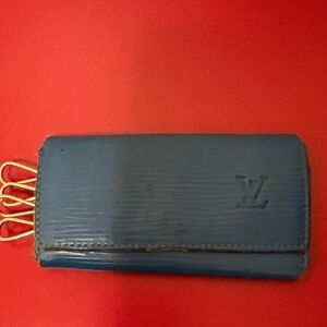 Louis Vuitton Blue and Gold Key Case
